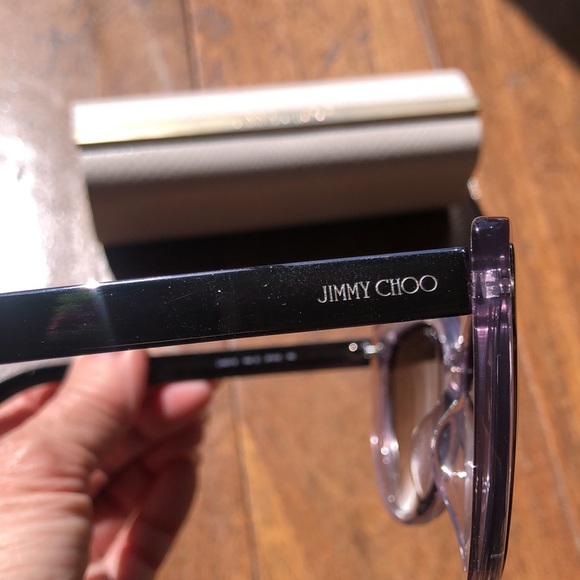 Jimmy Choo Cindy black/grey tinted sunglasses with case and cloth